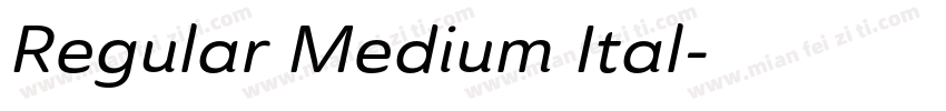 Regular Medium Ital字体转换